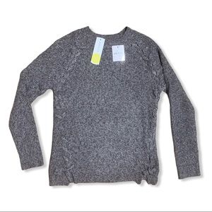 Nine 1 Eight Girls Pullover Lace Up Sweater M